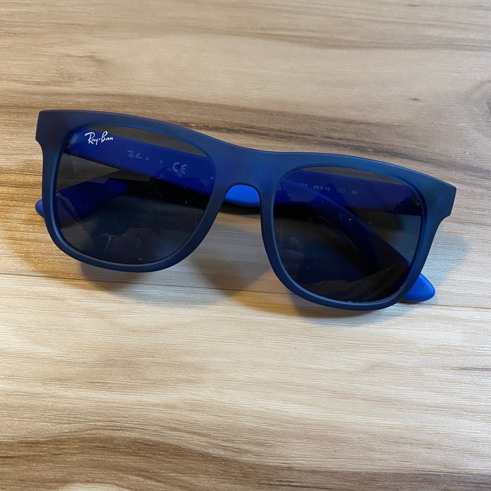 Ray-Ban Junior RJ Justin Kids Rubber Transparent Blue Frame Sunglasses Kids